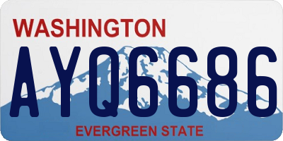 WA license plate AYQ6686