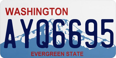 WA license plate AYQ6695
