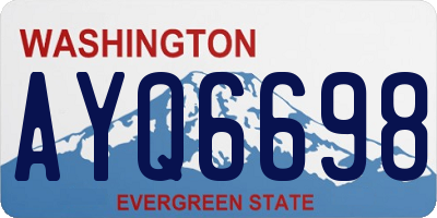 WA license plate AYQ6698