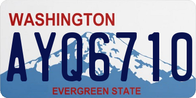 WA license plate AYQ6710