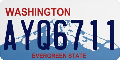 WA license plate AYQ6711