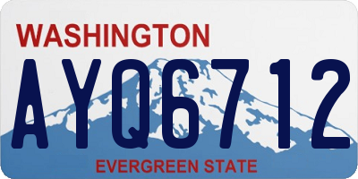 WA license plate AYQ6712