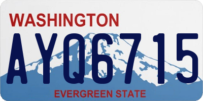 WA license plate AYQ6715