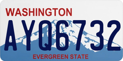 WA license plate AYQ6732