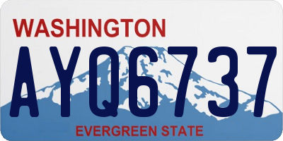 WA license plate AYQ6737