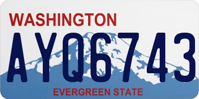 WA license plate AYQ6743