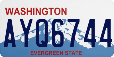 WA license plate AYQ6744