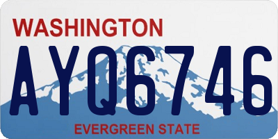 WA license plate AYQ6746