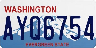 WA license plate AYQ6754