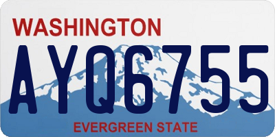 WA license plate AYQ6755