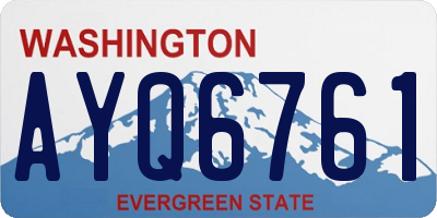 WA license plate AYQ6761