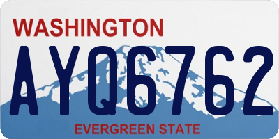 WA license plate AYQ6762