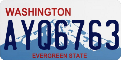 WA license plate AYQ6763