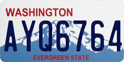 WA license plate AYQ6764
