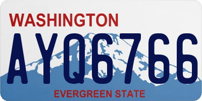 WA license plate AYQ6766
