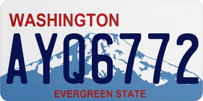 WA license plate AYQ6772