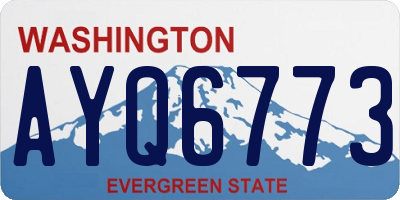 WA license plate AYQ6773