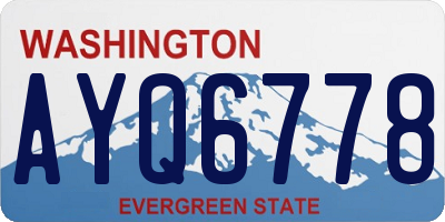 WA license plate AYQ6778