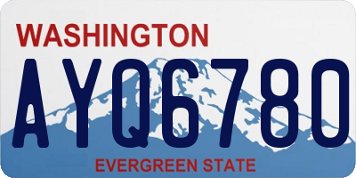 WA license plate AYQ6780