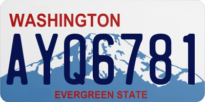 WA license plate AYQ6781