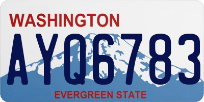 WA license plate AYQ6783