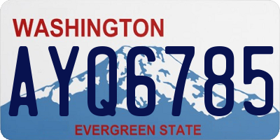 WA license plate AYQ6785
