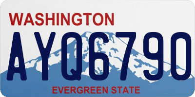 WA license plate AYQ6790