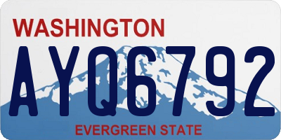 WA license plate AYQ6792