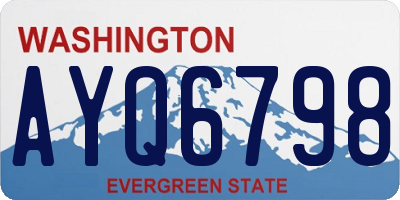 WA license plate AYQ6798