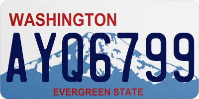 WA license plate AYQ6799