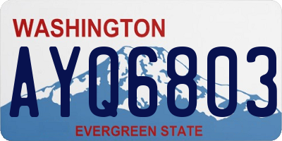 WA license plate AYQ6803