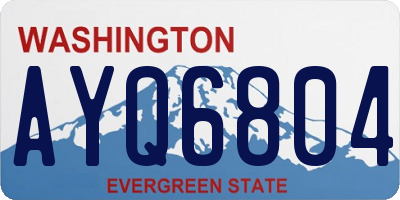 WA license plate AYQ6804