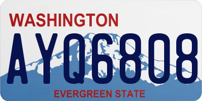 WA license plate AYQ6808