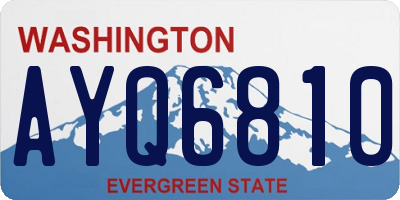 WA license plate AYQ6810