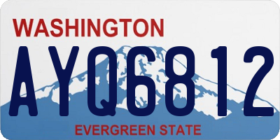 WA license plate AYQ6812