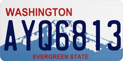 WA license plate AYQ6813