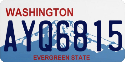 WA license plate AYQ6815
