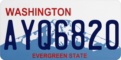 WA license plate AYQ6820