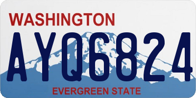 WA license plate AYQ6824