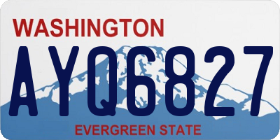 WA license plate AYQ6827