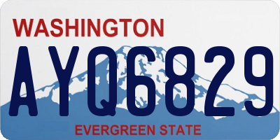 WA license plate AYQ6829