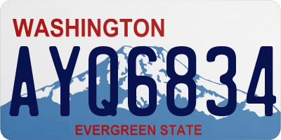 WA license plate AYQ6834