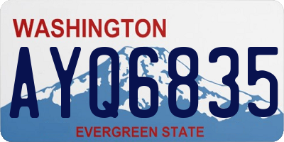 WA license plate AYQ6835