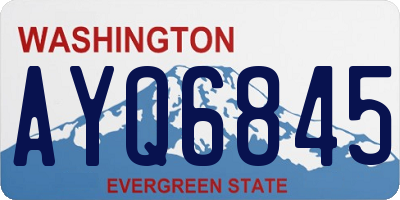 WA license plate AYQ6845