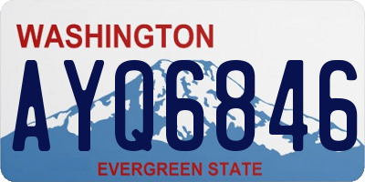 WA license plate AYQ6846