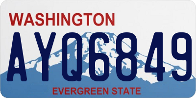 WA license plate AYQ6849