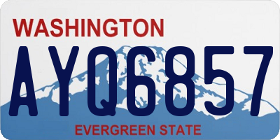 WA license plate AYQ6857