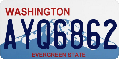 WA license plate AYQ6862