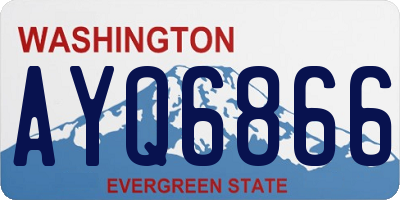 WA license plate AYQ6866