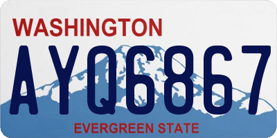 WA license plate AYQ6867